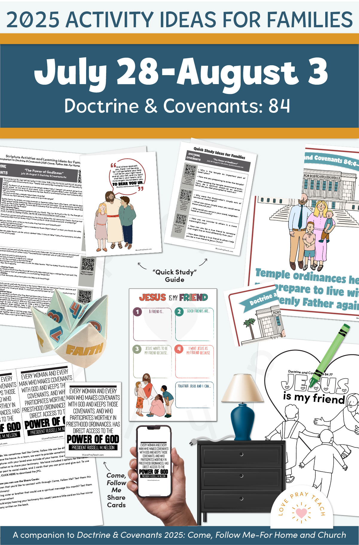 Activities and Learning Ideas for Families: July 28-August 3, Doctrine and Covenants 84, A companion to Doctrine and Covenants 2025 Come, Follow Me Home and Church